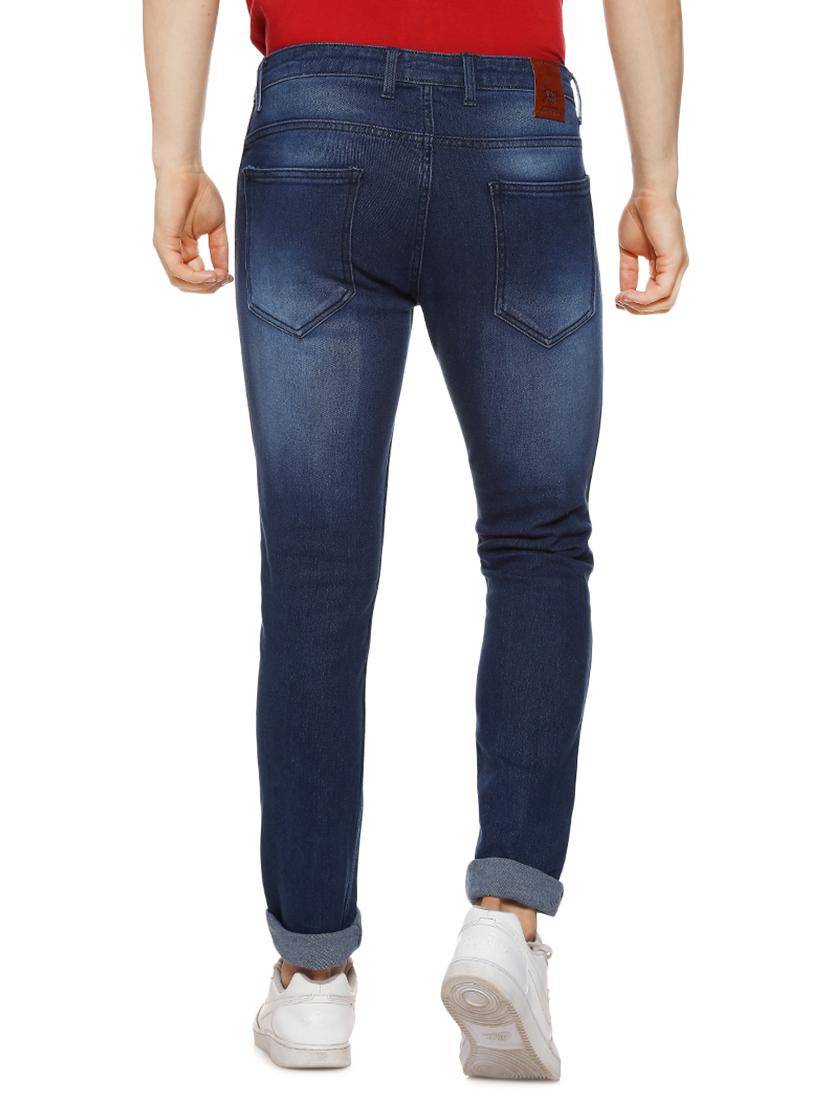 blue light washed side taped ripped denim jeans - 16442966 - Zoom Image - 3