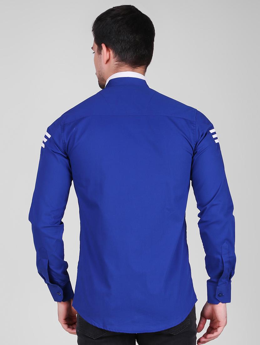 blue striped casual shirt - 16443064 - Zoom Image - 3
