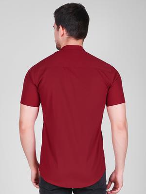 red solid casual shirt - 16443072 - Standard Image - 3