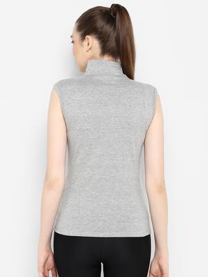 turtle neck zip detail tee - 16443254 - Standard Image - 3