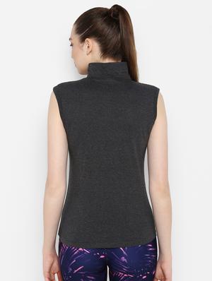 turtle neck zip detail tee - 16443255 - Standard Image - 3
