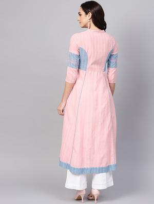 embroidered flared kurta - 16444220 - Standard Image - 3