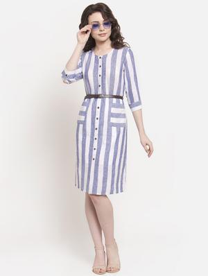 pocket patch striped shirt dress - 16444770 - Standard Image - 3