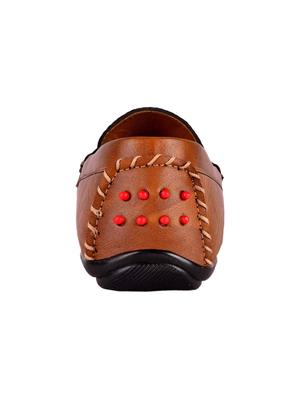 capture brown leatherette slip on loafers - 16445190 - Standard Image - 3