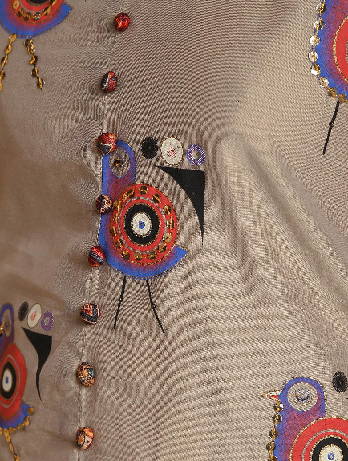 printed kurta with palazzo set - 16445377 - Zoom Image - 6