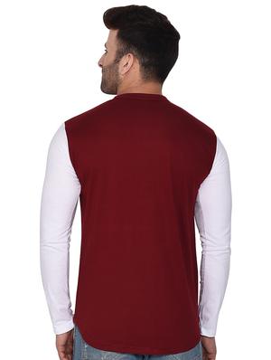 red color block casual shirt - 16446300 - Standard Image - 3