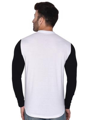 white color block casual shirt - 16446303 - Standard Image - 3