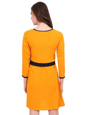 bow patch tie front a-line dress - 16446967 - Standard Image - 3