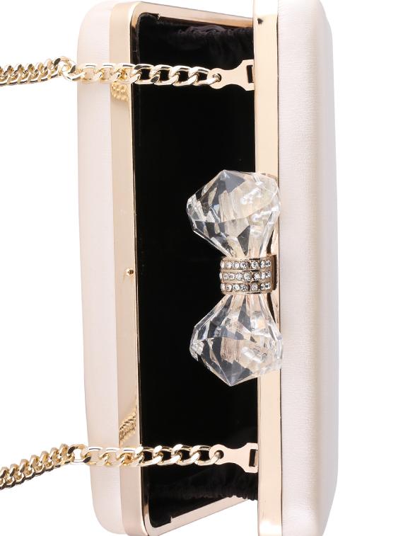 white metal regular clutch - 16450144 - Zoom Image - 3