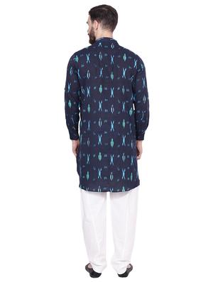 navy blue ikat pathani set - 16451115 - Standard Image - 3
