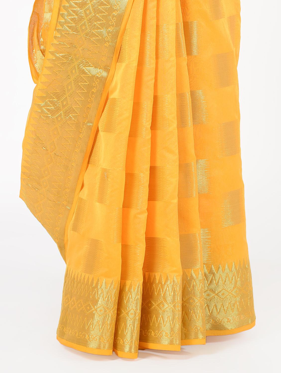 geometrical zari motif banarasi saree with blouse - 16451339 - Zoom Image - 3