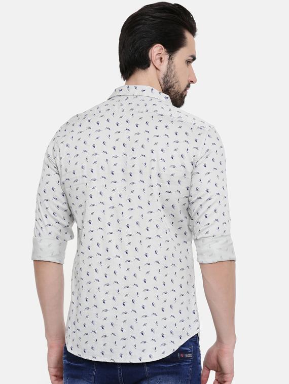 grey printed casual shirt - 16456441 - Zoom Image - 3