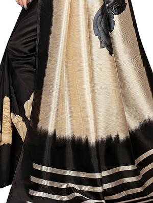 floral half and half saree with blouse - 16456615 - Standard Image - 3