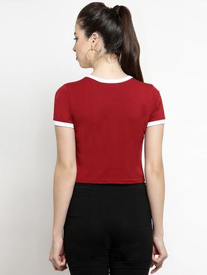 contrast detail quirky crop tee - 16456826 - Standard Image - 3
