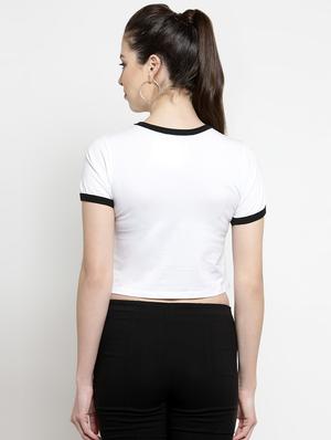 contrast detail quirky crop tee - 16456847 - Standard Image - 3