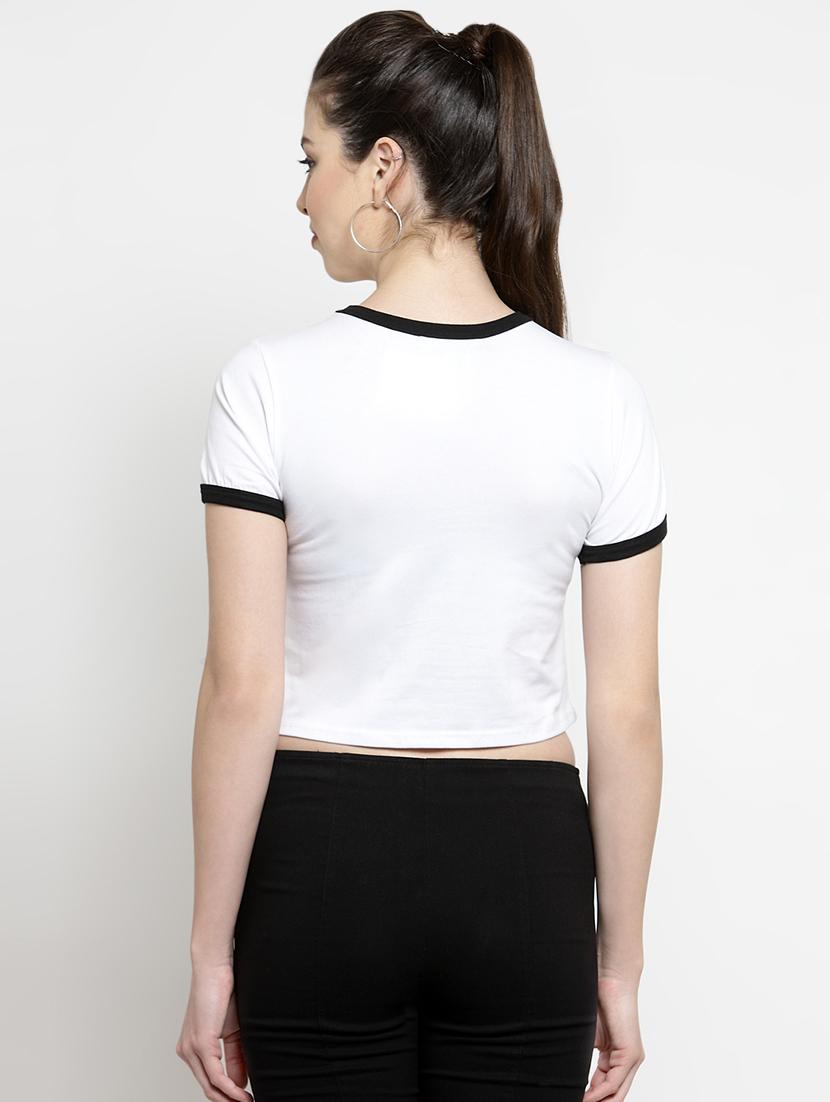 contrast detail quirky crop tee - 16456847 - Zoom Image - 3