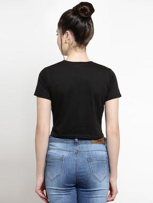 knot detail solid crop tee - 16456855 - Standard Image - 3