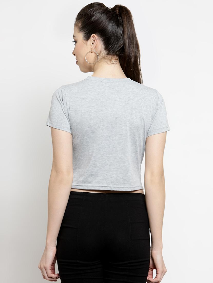 knot detail solid crop tee - 16456857 - Zoom Image - 3