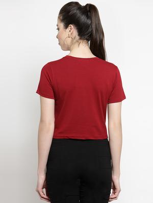 knot detail solid crop tee - 16456858 - Standard Image - 3