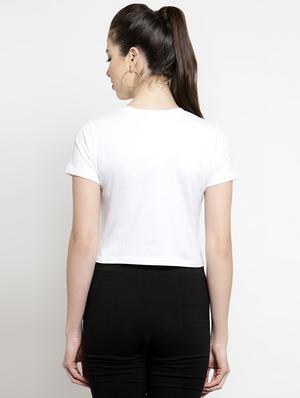 knot detail solid crop tee - 16456861 - Standard Image - 3
