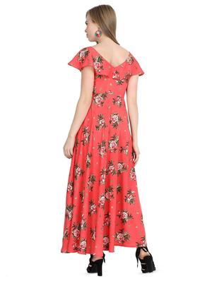 boat neck geometric maxi dress - 16458288 - Standard Image - 3