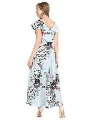 boat neck floral maxi dress - 16458289 - Standard Image - 3