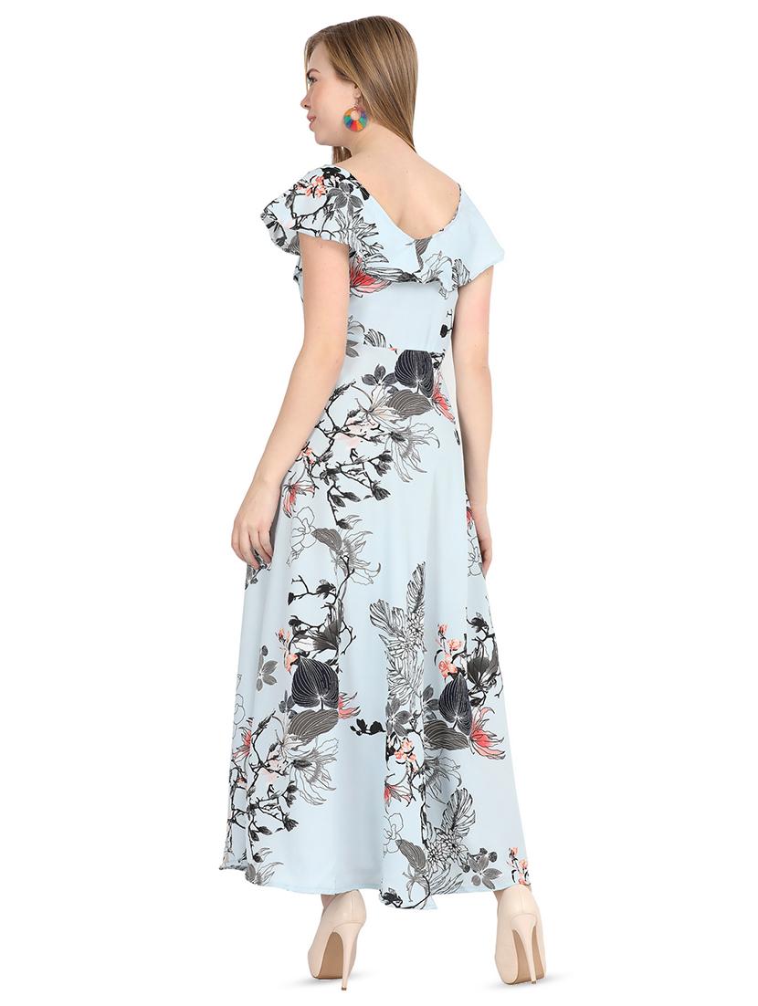 boat neck floral maxi dress - 16458289 - Zoom Image - 3