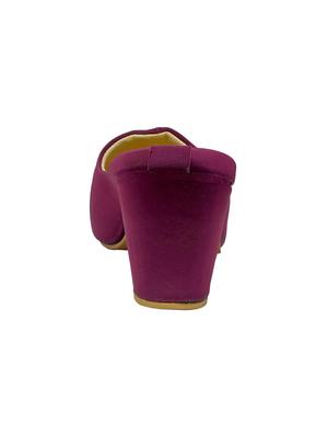 purple slip on pumps - 16459421 - Standard Image - 3