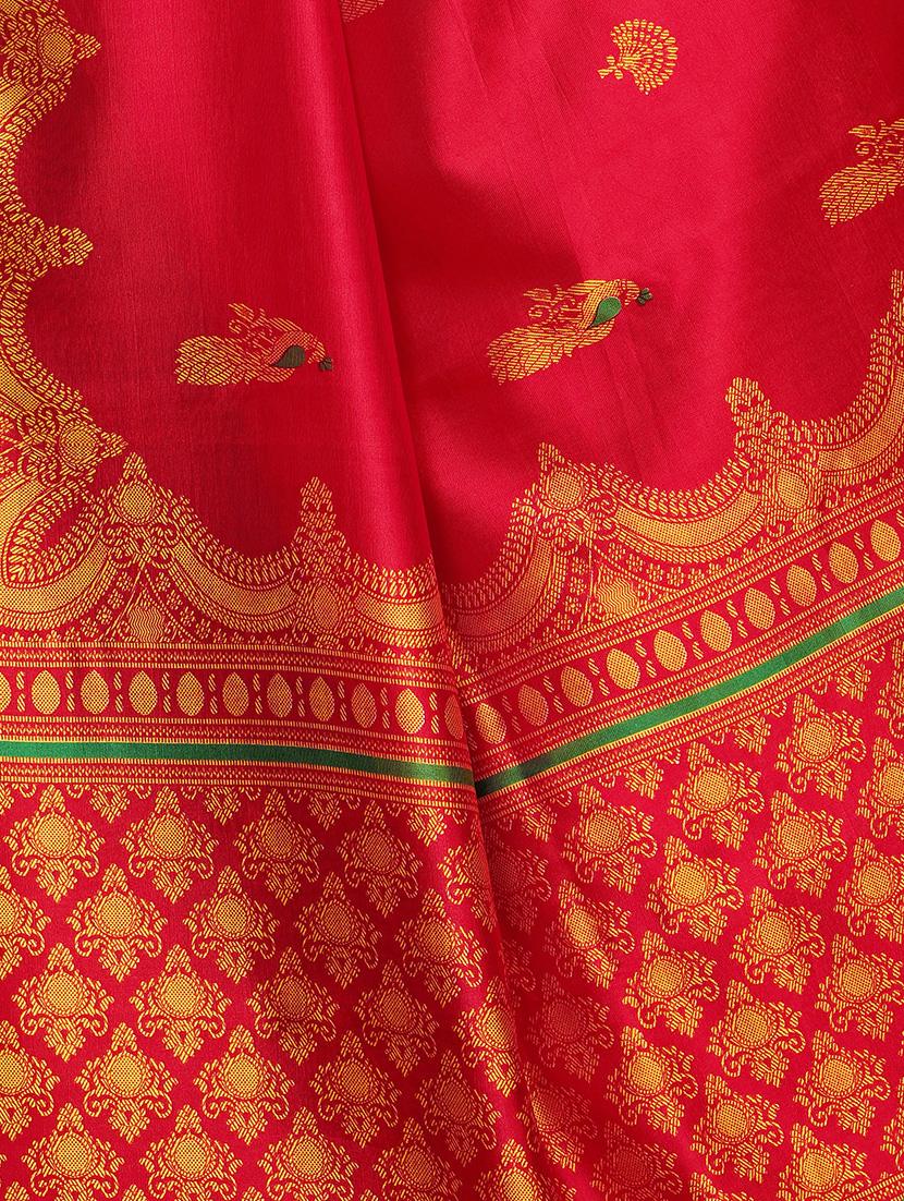 kalamkari printed saree with blouse - 16460285 - Zoom Image - 3