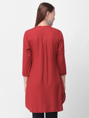 solid straight kurti - 16461666 - Standard Image - 3