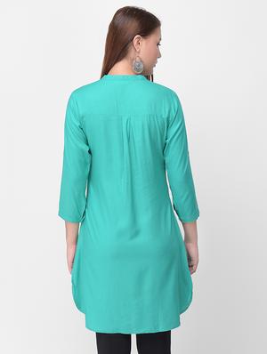 solid straight kurti - 16461669 - Standard Image - 3