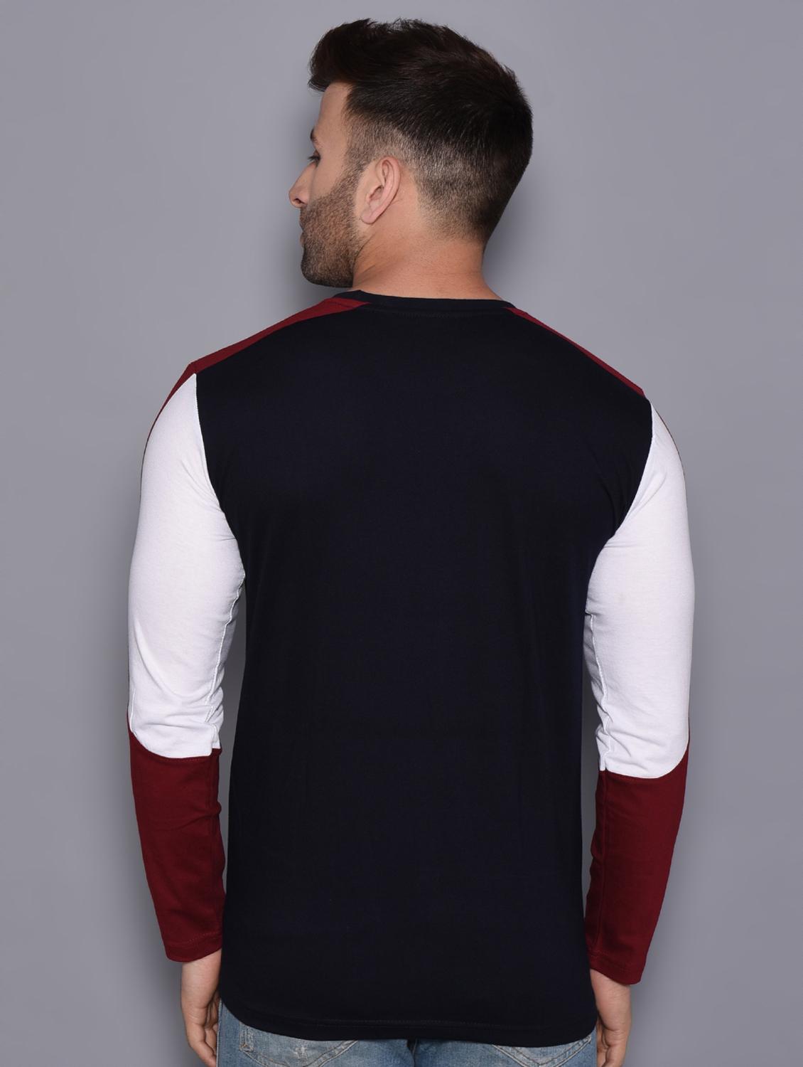 black color block t-shirt - 16462761 - Zoom Image - 3