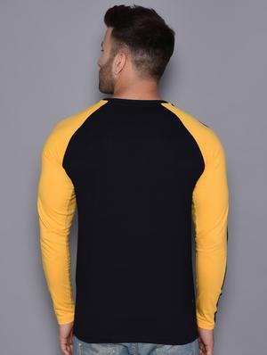 black color block raglan t-shirt - 16462792 - Standard Image - 3