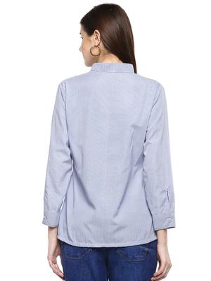 floral embroidered pin stripes shirt - 16463233 - Standard Image - 3