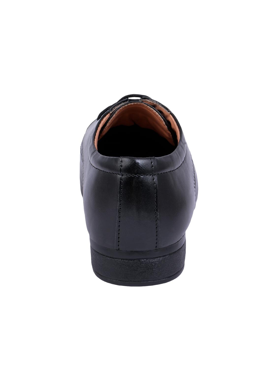 shoemate black leatherette lace-up derbys - 16465350 - Zoom Image - 3