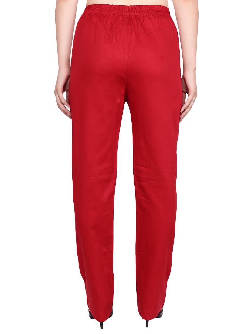pocket detail flat front trousers - 16465430 - Zoom Image - 3