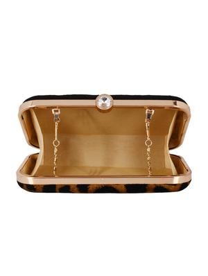 gold velvet box clutch - 16466007 - Standard Image - 3