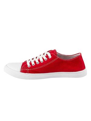 GOLD red canvas lace up sneakers - 16466115 - Standard Image - 3