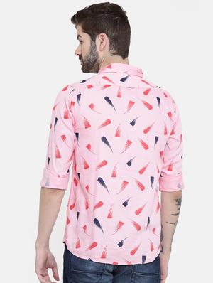pink printed casual shirt - 16466191 - Standard Image - 3