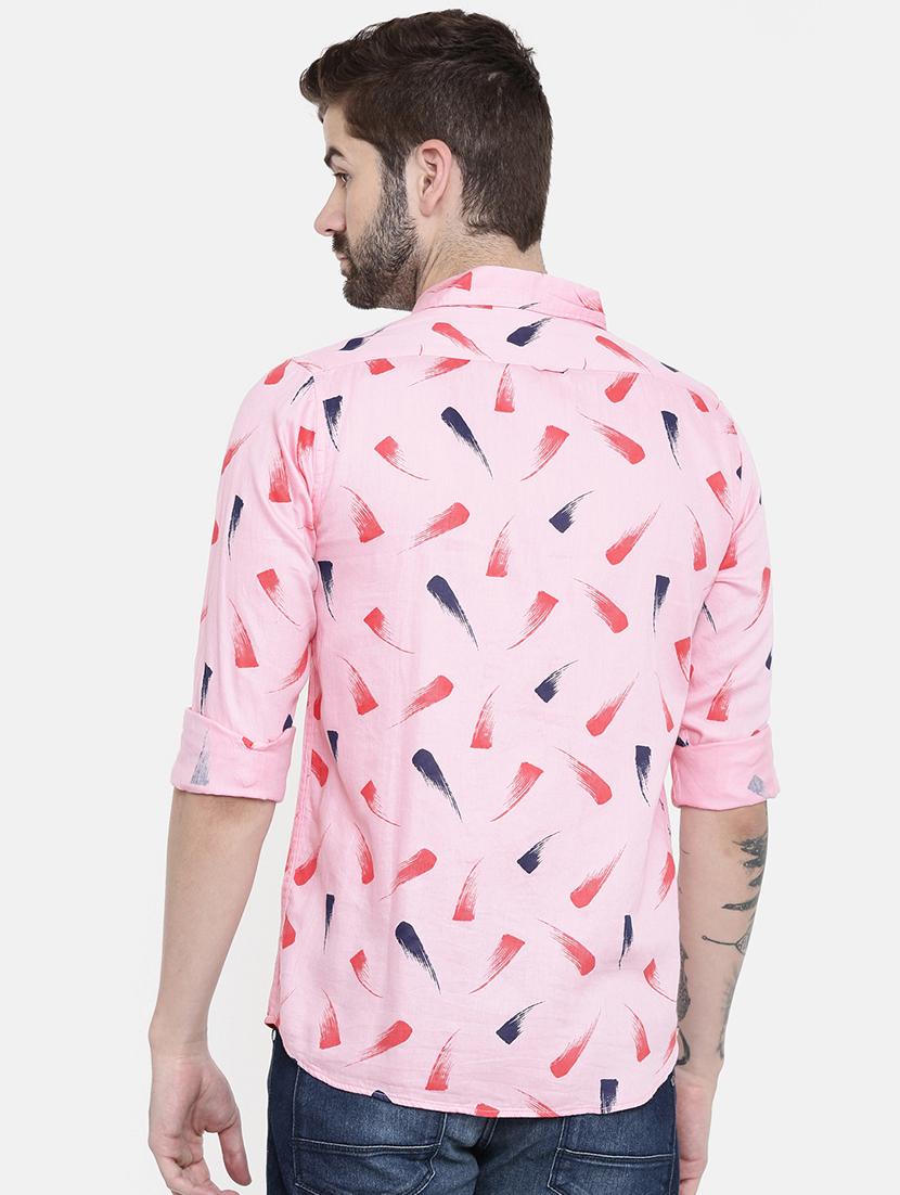pink printed casual shirt - 16466191 - Zoom Image - 3