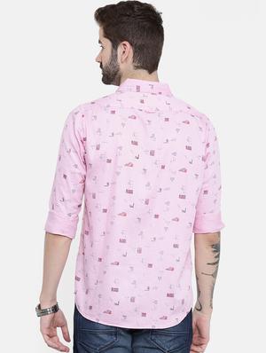 pink printed casual shirt - 16466197 - Standard Image - 3