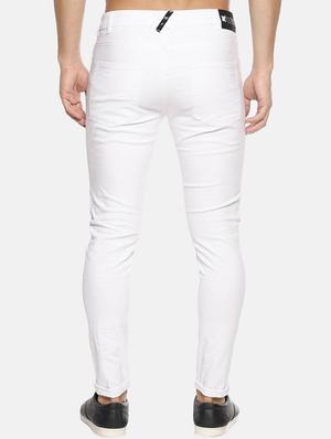 white solid plain jeans - 16466354 - Standard Image - 3