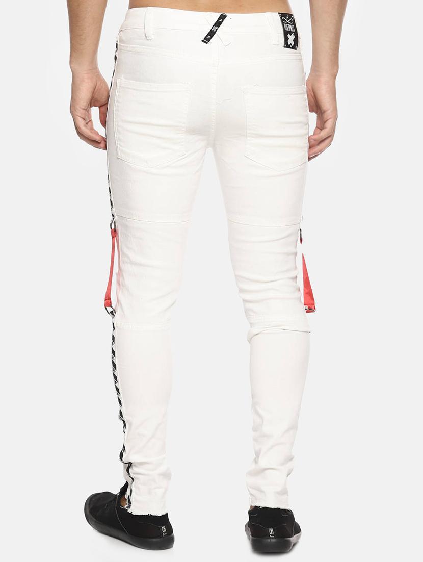 white side tape distressed denim jeans - 16466359 - Zoom Image - 3