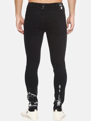 black printed distressed jeans - 16466360 - Standard Image - 3