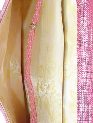 pink silk envelope clutch - 16466424 - Standard Image - 3