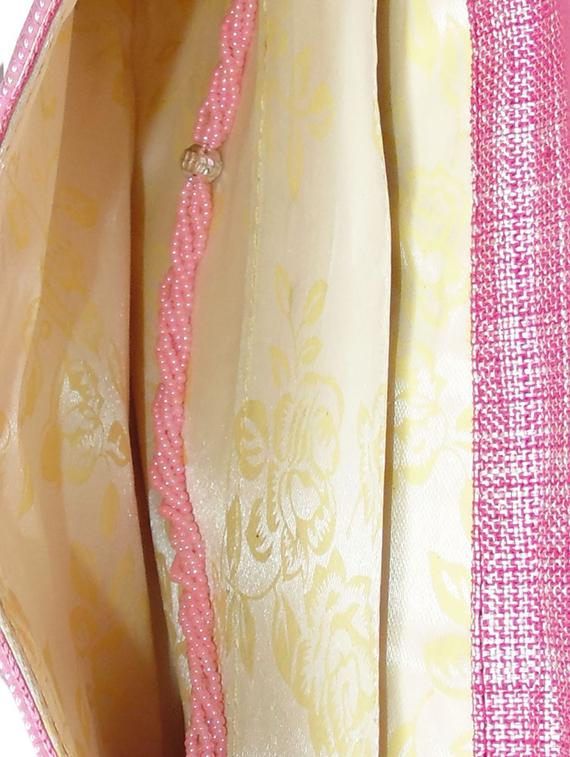 pink silk envelope clutch - 16466424 - Zoom Image - 3