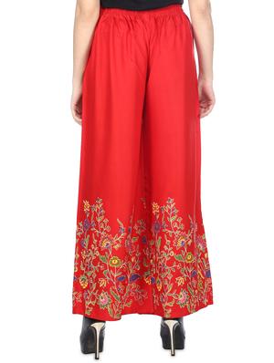 high rise floral hem palazzo - 16467684 - Standard Image - 3