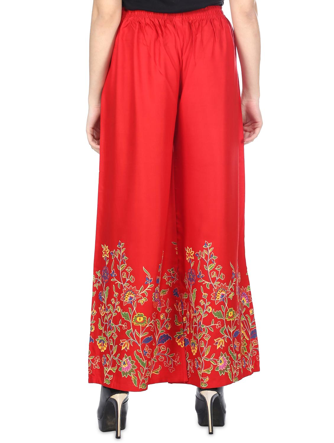 high rise floral hem palazzo - 16467684 - Zoom Image - 3