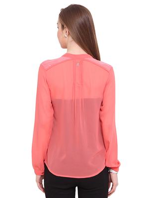 concealed placket pleated sequins shirt - 16468383 - Standard Image - 3