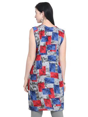 printed straight kurti - 16470247 - Standard Image - 3